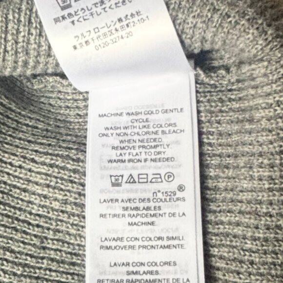 Ralph Lauren - Thermal Knit Gray Hoodie Sweatshirt - 100% Cotton (Size: M) - Picture 6 of 7